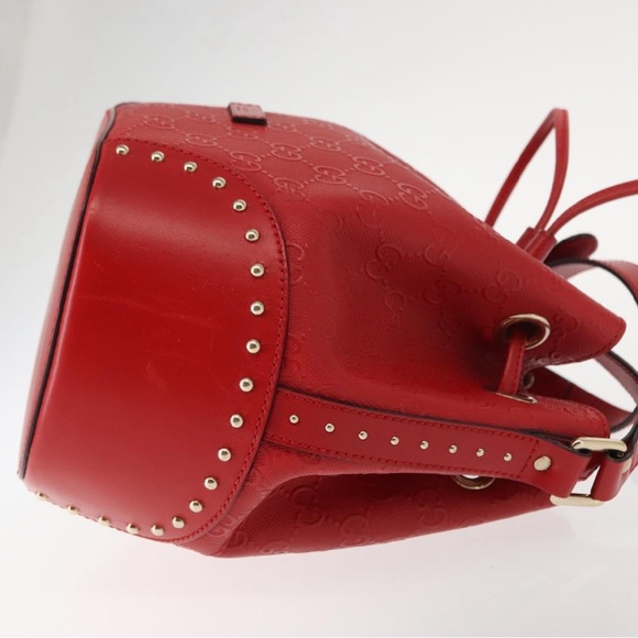 GUCCI Diamante red Shoulder Bag Leather - Picture 7 of 15